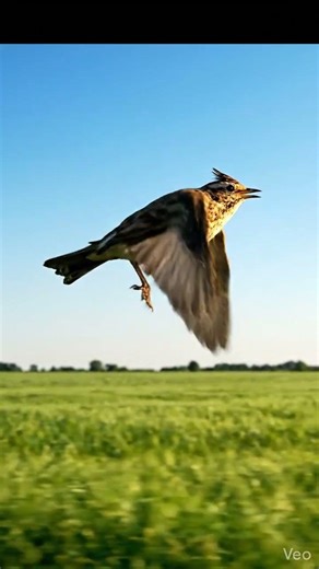 Skylark Singing in the Sky 4K | Relaxing Nature Sounds | Realistic Bird Video #birds #vibrantbirds