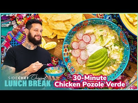 Green Pozole with Chicken (Pozole Verde Recipe) 30 MINUTES TO MAKE! - Lunch Break