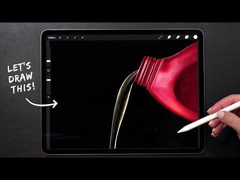 Draw With Me - Easy Realistic Oil Can | My Procreate Digital Art Technique