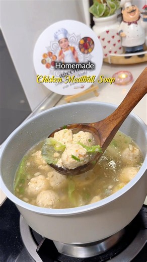 Chicken meatball soup | #homemade #samayal #chickensoup #fyp