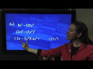 Factoring Sum or Difference of Cubes