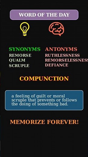 Compunction: The Word for a Guilty Conscience 😔 A Moral & Ethical Noun