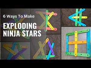 6 Exploding Ninja Stars|Popsicle stick fun#diy #ninjastars #popsiclestick