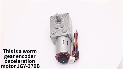 JGY-370B 12V DC Micro Worm Gear Motor with Encoder High Torque Square Gear Box for Fan &amp; Boat Use