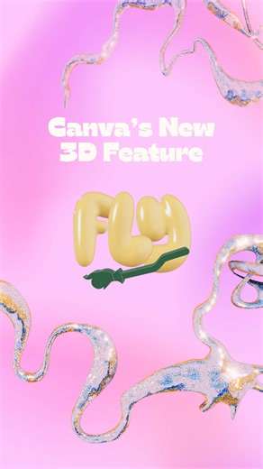 These new 3D elements in Canva are SO cool! Are you kidding me?! 😍 obsessed that you can turn the letters and elements to different angels. This is a game changer! #canva #canvassador #canvatutorial #canva3d #3ddesign Canva new 3D elements. Canva 3D elements. Canva new tools.