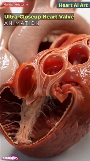 Ultra-Closeup Heart Valve Animation | Cardiac Anatomy | Heart AI Art | 03