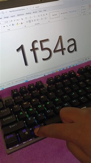 Typing tricks code (1f54a) #keyboard #asmr #wordtricks #word #typingtrick #asmr