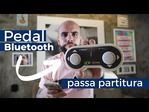 Pedal para passar partituras e cifras sem fio (Bluetooth)
