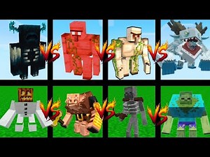 "Strongest Mutant Mob Battle in Minecraft 🔥 | Golem vs Warden vs Yeti"