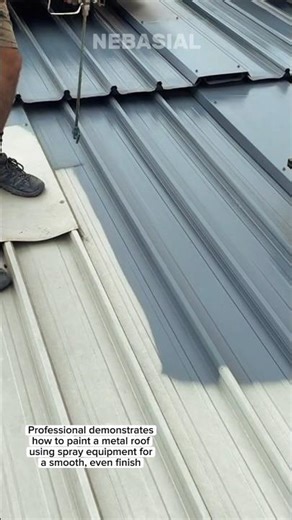 Painting a Metal Roof with Spray Equipment