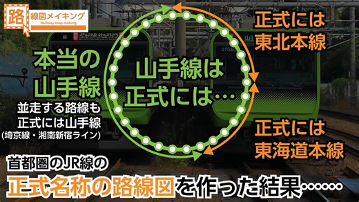 首都圏のJRの路線図を「路線の正式名」に基づいて作った結果…