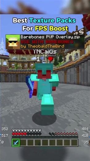 The Best FPS Boost Texture Packs For PvP #minecraft #texturepack #mcpvp