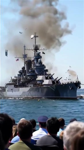Massive Battleship Explosion Caught on Camera! #Warship