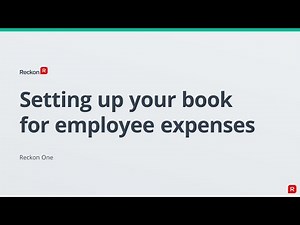 RECKON ONE - Configuring your book for Employee Expenses