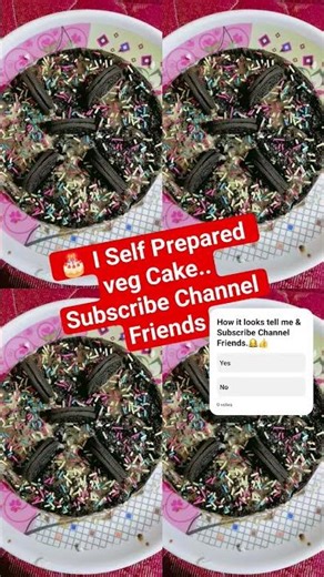 🎂👍💛 CAKE - Self Prepared Veg Cake..@digital.fintech #viral #trending #subscribe #shortsfeed