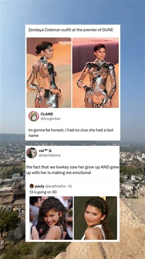 Zendaya turns the dune into historic fashion moment 🔥 #zendaya #hollywood