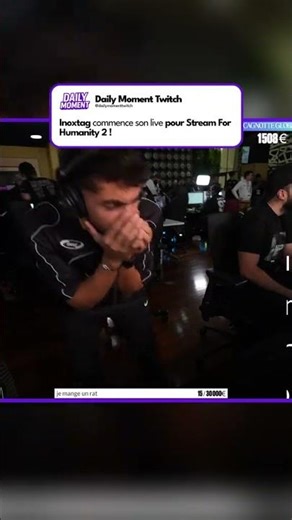 Inoxtag et le stream for humanity #inoxtag #anyme #stream