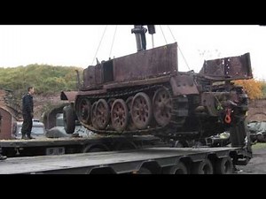 Excavation WWII German Sd.Kfz 9 Famo Halftrack