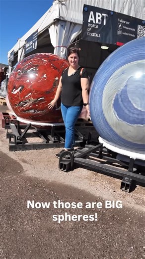 Rock Candy Shop on Instagram: "Now those are the big spheres! At the Tucson Gem Show 2026! #Rockcandyshop #gemshowtucson #rocksrock #rockswelove"