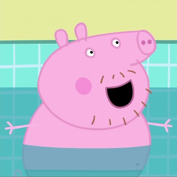 Daddy Pig Goes Swimming and Splashes Everyone | Peppa Pig Official | Family Kids Cartoon