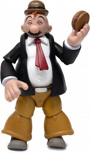 Boss Fight Studio J. Wellington Wimpy Popeye Classics Wave 2 Collectible Action Figure – Highly Articulated Figurine and Accessories - Alternate Hands and Head, Hat, Hamburgers & Meat Grinder – 1:12
