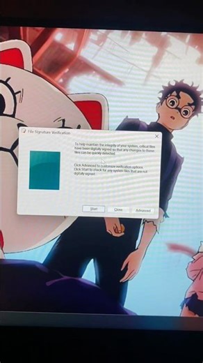 Verify PC system corruption check