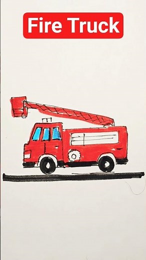 how to draw a fire truck?
