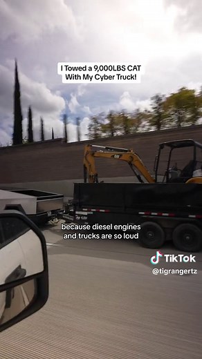 Ultimate Cybertruck Towing Test | Cat Hauling and Engine Power!