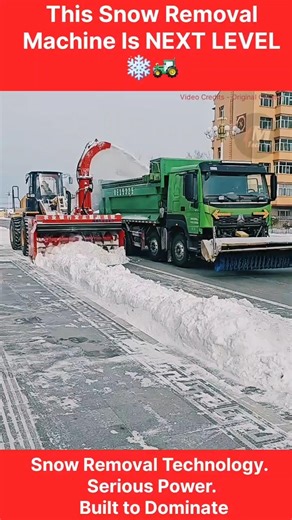 INSANE Snow Removal Machine Loading Truck ❄️ | Heavy Equipment in Action ❄️🚜 #shorts #mantechhd