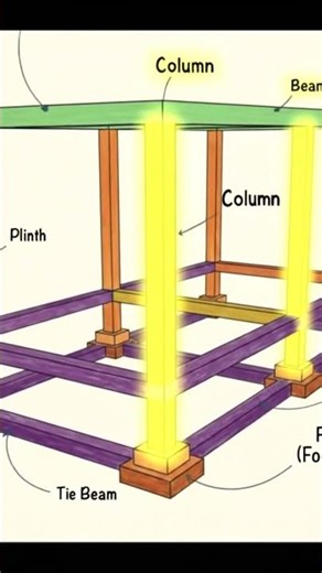 Frame Structure Details #Framestructure #structure #Beams #column