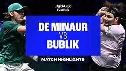 Highlights: Bublik outlasts De Minaur in Paris 2025, marches into maiden M1000 SF  | ATP Tour | Tennis