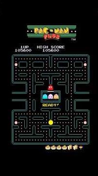 Pac-Man Plus – 16 Classic Arcade Gameplay#shorts