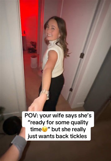It’s always back tickles or a massage😭 Do any other husbands relate? #DaneAndSadie #MarriedLife #QualityTime #BackTickles #ItsASurprise