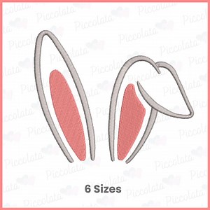 Bunny Ears Embroidery Design | Cute Rabbit Ear Outline for Easter & Baby Projects | Instant Download - Etsy