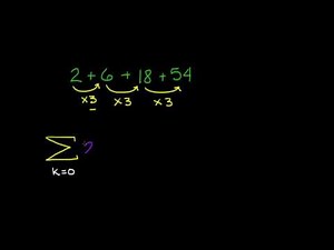 Finite Geometric Series in Sigma Notation | Algebra | Khan Academy