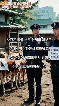 경기도의 한 승마장에서 충격적인 불법 도축 사건 #도축 #불법감시 #동물보호 #동물보호복지캠페인 #동물보호법 #승마장 #충격 #경기도 #경찰 #수사 #신고 #논란 #불법행위