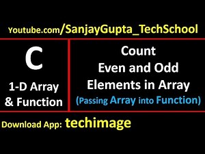 Count How many even and odd values array contains by passing array into function in c programming