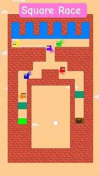 Square Race Challenge: Relaxing Square Race 🌈✨ Satisfying Physics! #shorts #oddlysatisfying #asmr