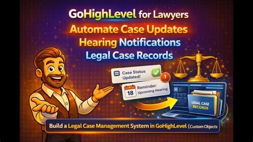 How Lawyers Can Automate Case Updates Hearing Reminders Using GoHighLevel Custom Objects | Danish I.