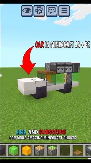 How to Make a Car in Minecraft 🚗 | Java + Pocket Edition | No Mods #shorts #minecraft