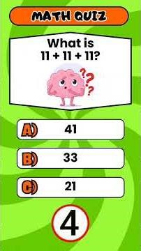 Mathematics Quizess Mcq Simple Challenge #mindbendingquiz #generalknowledge #youtubeshort