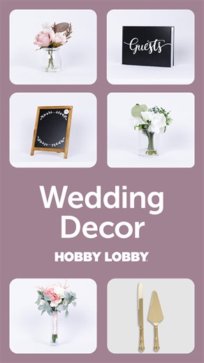 35K views · 124 reactions | Make your special moments even more special with wedding decor from Hobby Lobby®! From the guest book all the way to the altar, we have everything you need to create the wedding you’ve always wanted. https://bit.ly/4hwiDaa | Hobby Lobby | Facebook