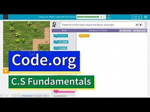 While Loops with the Farmer CS Express Lesson 12.12 - Course D 12.12 Code.org Tutorial with Answers