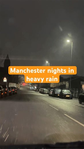 Manchester nights in heavy rain #music #naturevibes #snow #travelmoments #worldexplorer #bucketlist