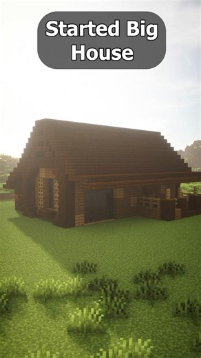 Minecraft: Aesthetic Cobblestone & Birch Cottage with Stone Chimney