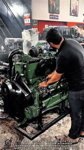 Diesel Engine Assembly Work Tool for Engine Rebuild #worktool