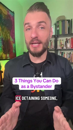 Being a bystander doesn’t mean being helpless. Sometimes the most powerful thing you can do is watch carefully, document, and help connect people to support. This is not legal advice. For educational purposes only. #BystanderRights #KnowYourRights #FYP #Foryourpage #IceRaids
