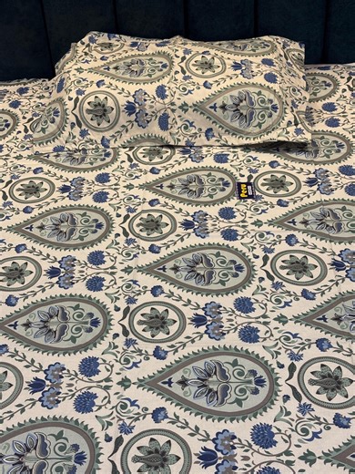 100% Pure Cotton Bedsheet Set | Soft Breathable Floral Twin Bed Size, Indian Print, - Etsy