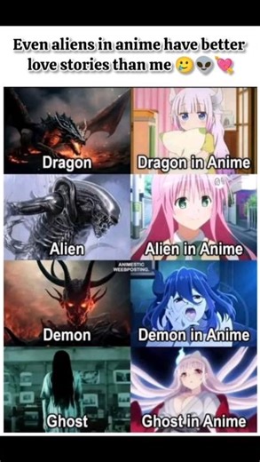 Who needs horror when you’ve got cute demons and dragons 😭🔥 #anime #meme #ghost #alien