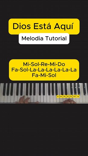 Dios Está Aquí - Melodia Tutorial #piano #aprendepiano #cristianos | TALEN - TocaréPiano